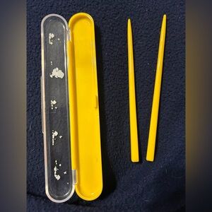 PRICE REDUCED! Vintage Children’s Chopsticks with Japanese cartoon case